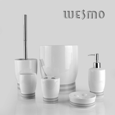 6 Pcs High Temperature Porcelain Bathroom Accessories Set